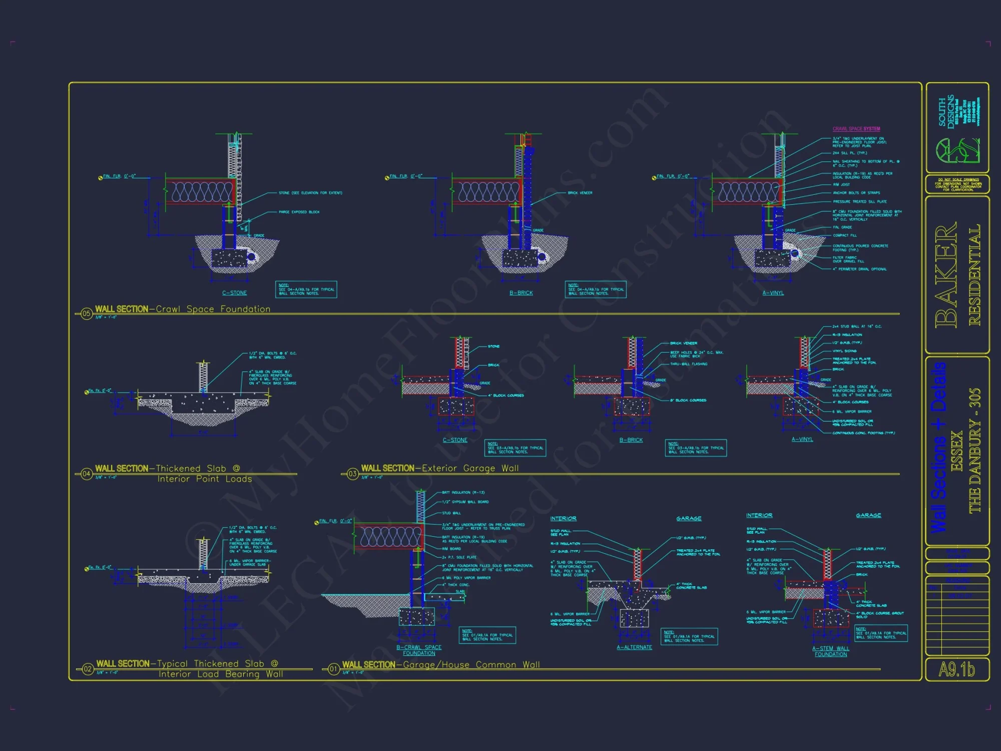 Architectural house Plan with CAD Designs & Floor Blueprints