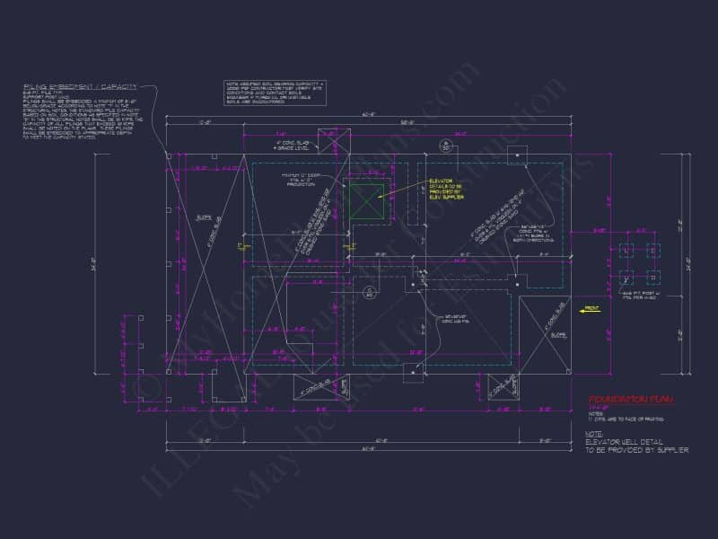 Beach Coastal house Plan with 3 Floors & 4 Bedrooms