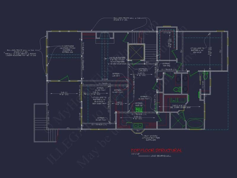 Beach Coastal house Plan with 3 Floors & 4 Bedrooms