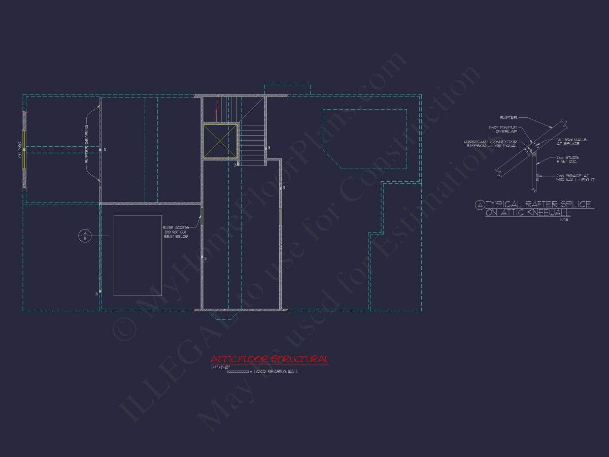 Beach Coastal house Plan with 3 Floors & 4 Bedrooms