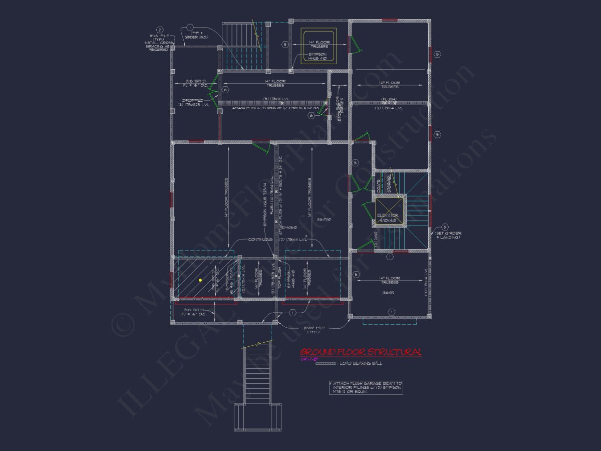 Beach Coastal house Plan with CAD Architecture Designs