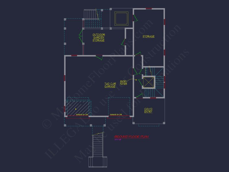 Beach Coastal house Plan with CAD Architecture Designs