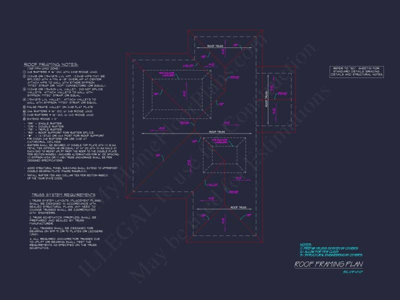 Beach house Architectural Floor Plan with Wrap Around Porch