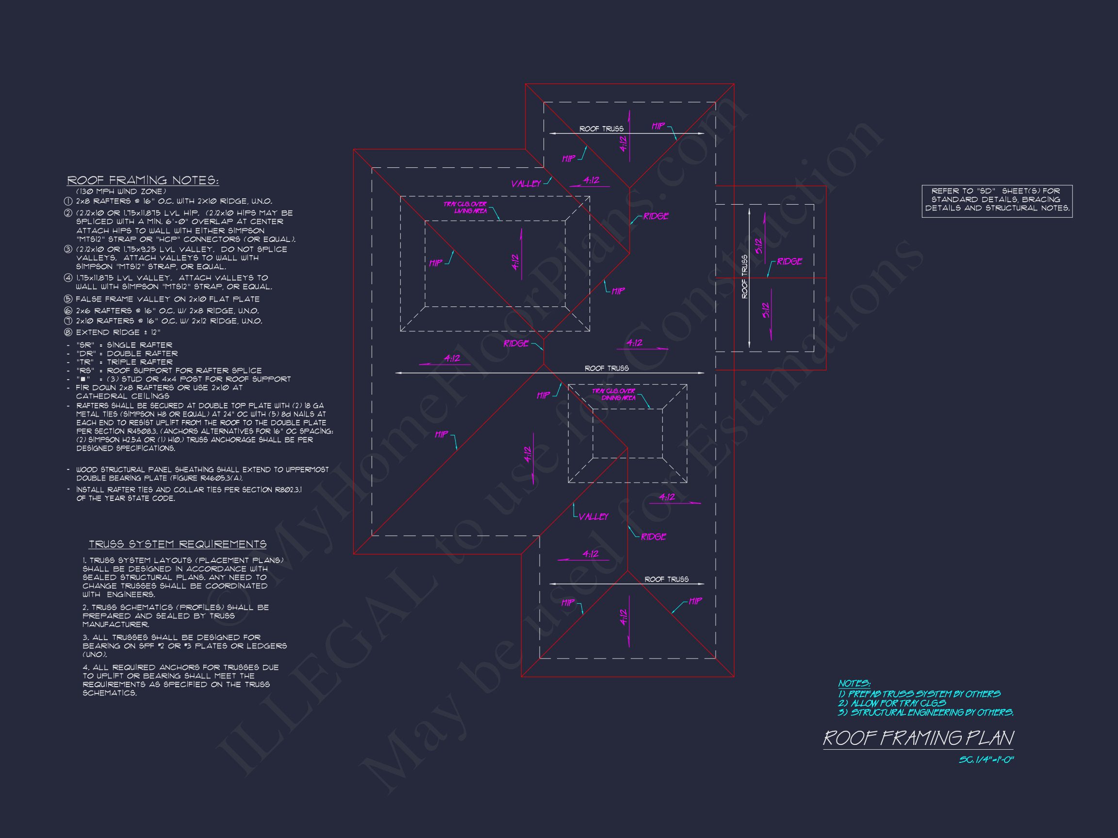 Beach house Architectural Floor Plan with Wrap Around Porch
