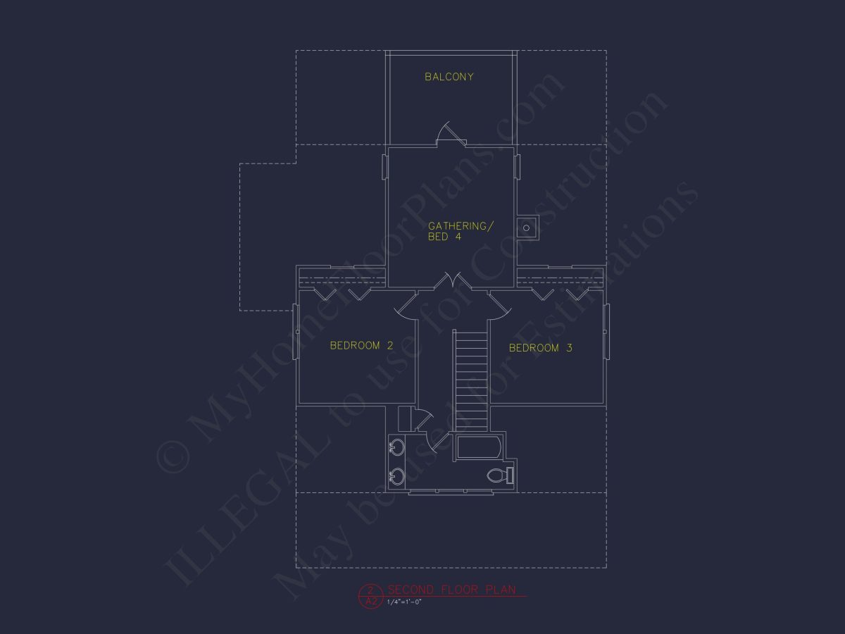 Beach house Blueprint with CAD Designs and Floor Plans