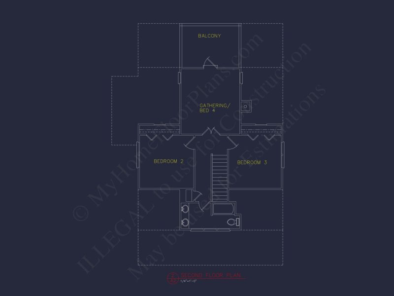 Beach house Blueprint with CAD Designs and Floor Plans