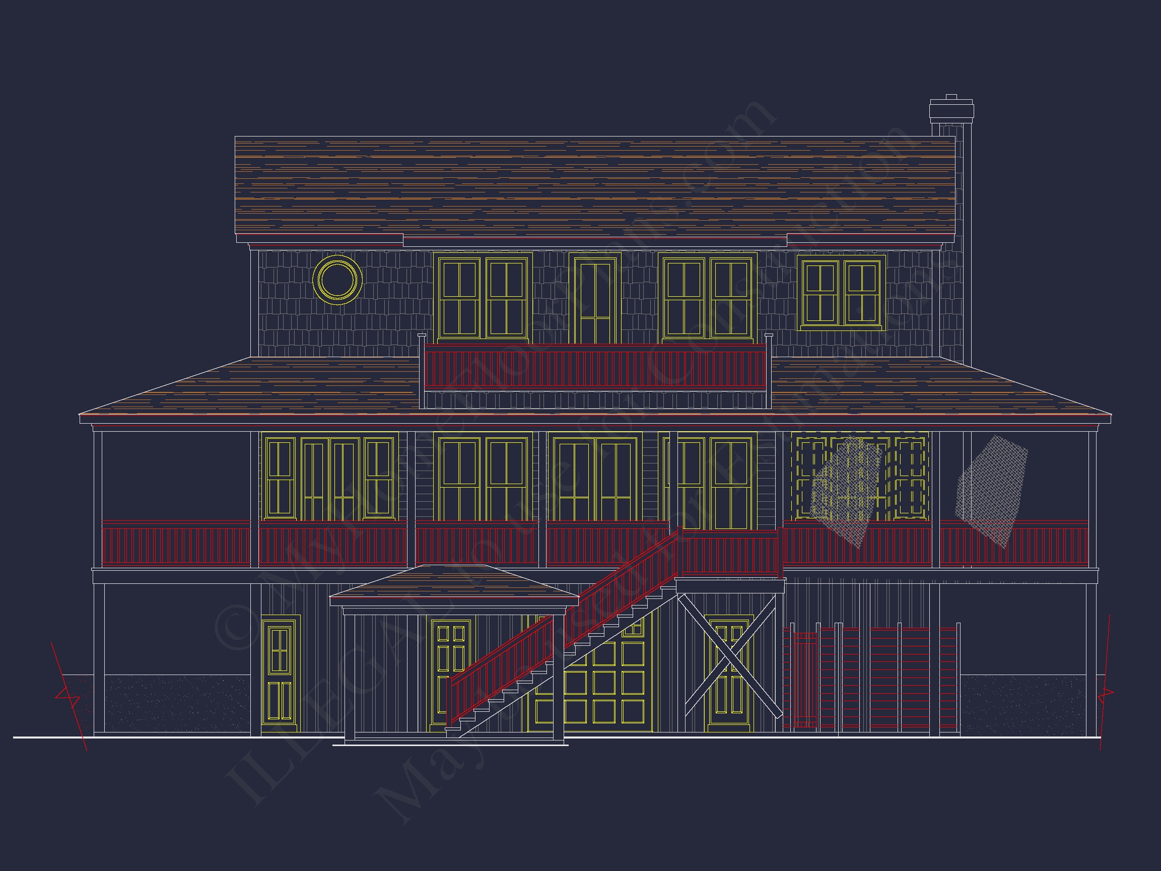 Coastal Floor Plan with Wraparound Porch