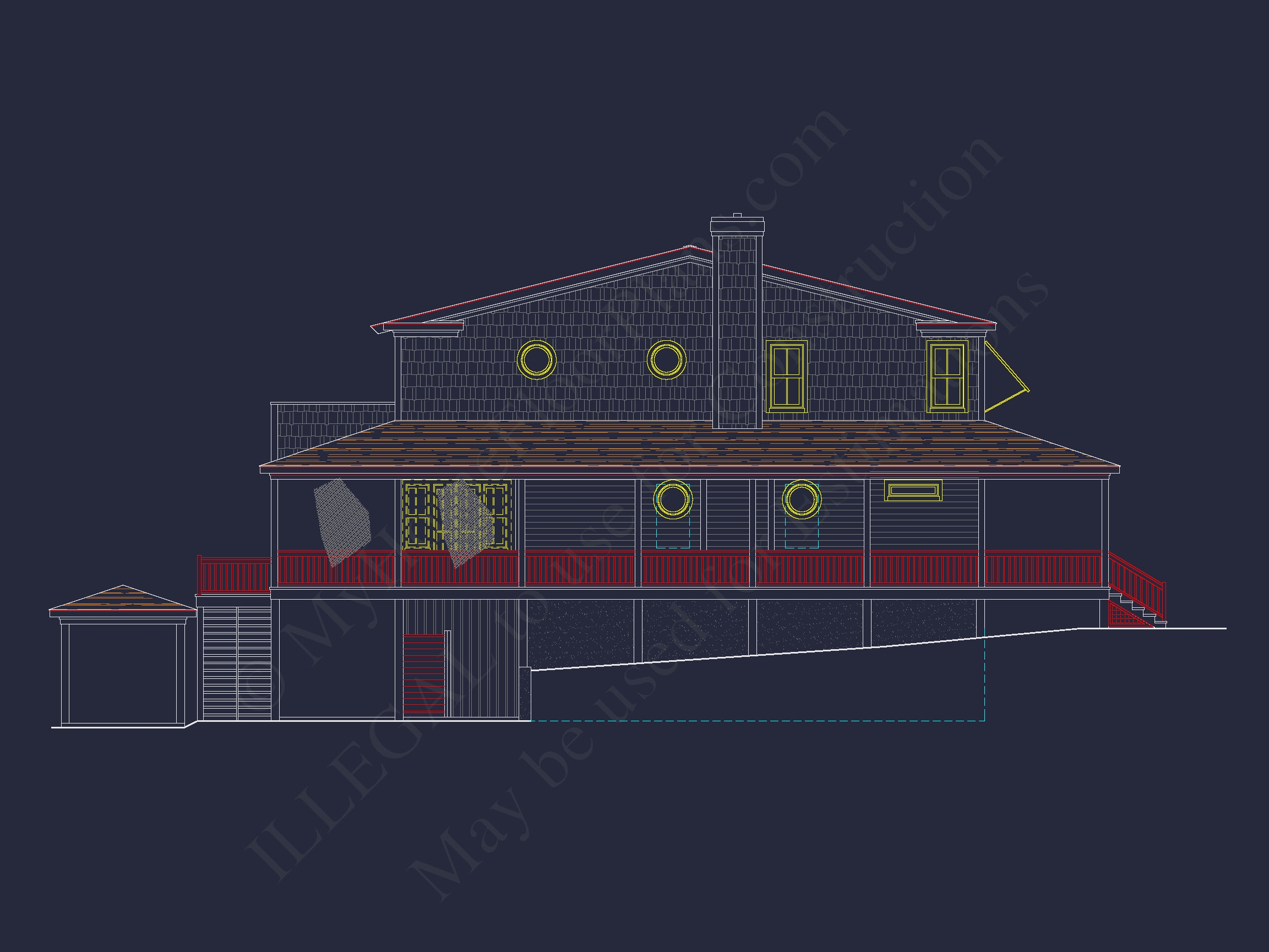 Coastal Floor Plan with Wraparound Porch