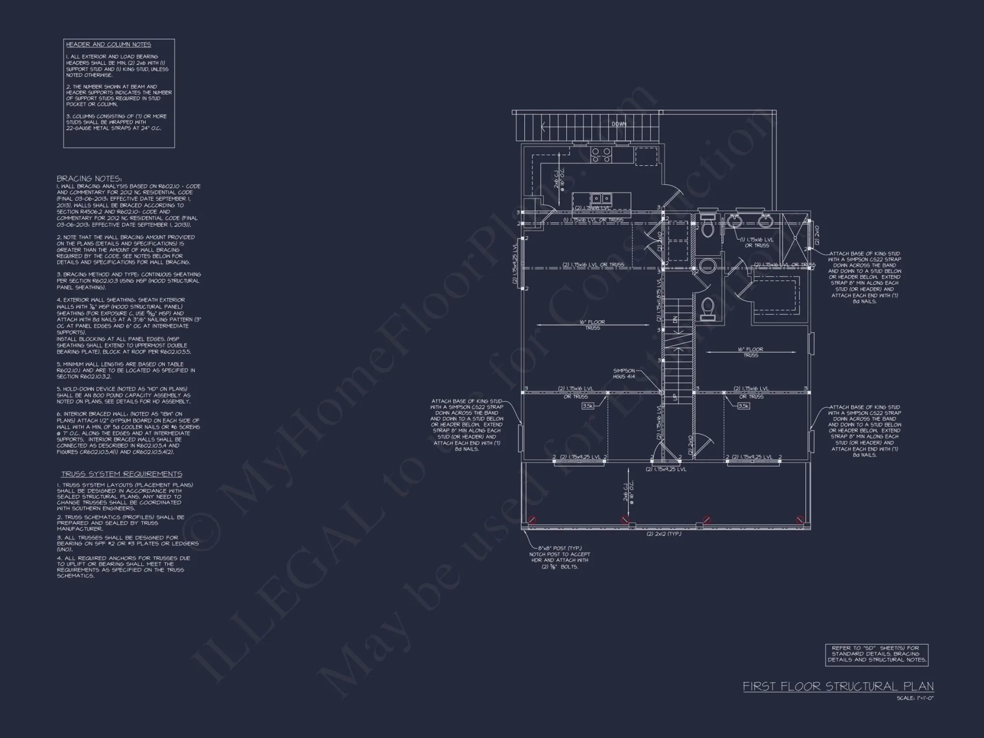 Beach house Floor Plan: 2-Story CAD Designs with 4 Bedrooms