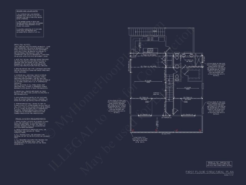 Beach house Floor Plan: 2-Story CAD Designs with 4 Bedrooms