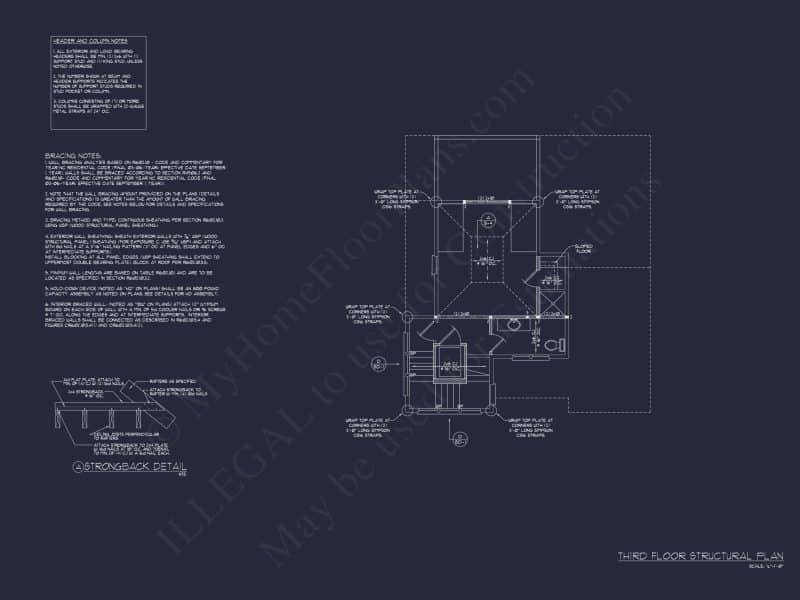 Beach house Floor Plan: 3-Story, 4 BR Coastal Blueprint
