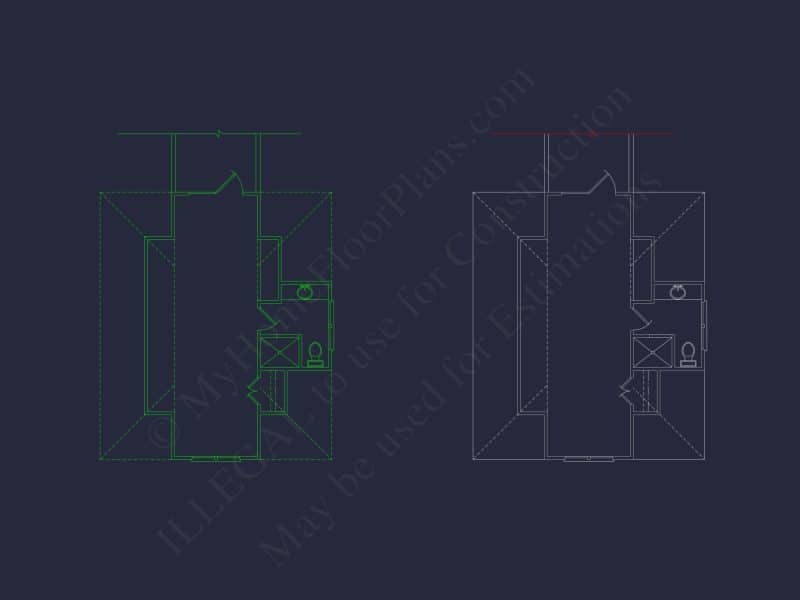 Beach house Floor Plan With Detached Garage and Living Space