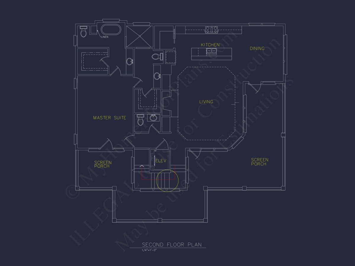 Beach house Floor Plan with CAD Designs & Open Layout Features