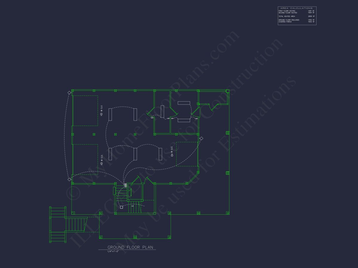 Beach house Floor Plan with CAD Designs & Open Layout Features