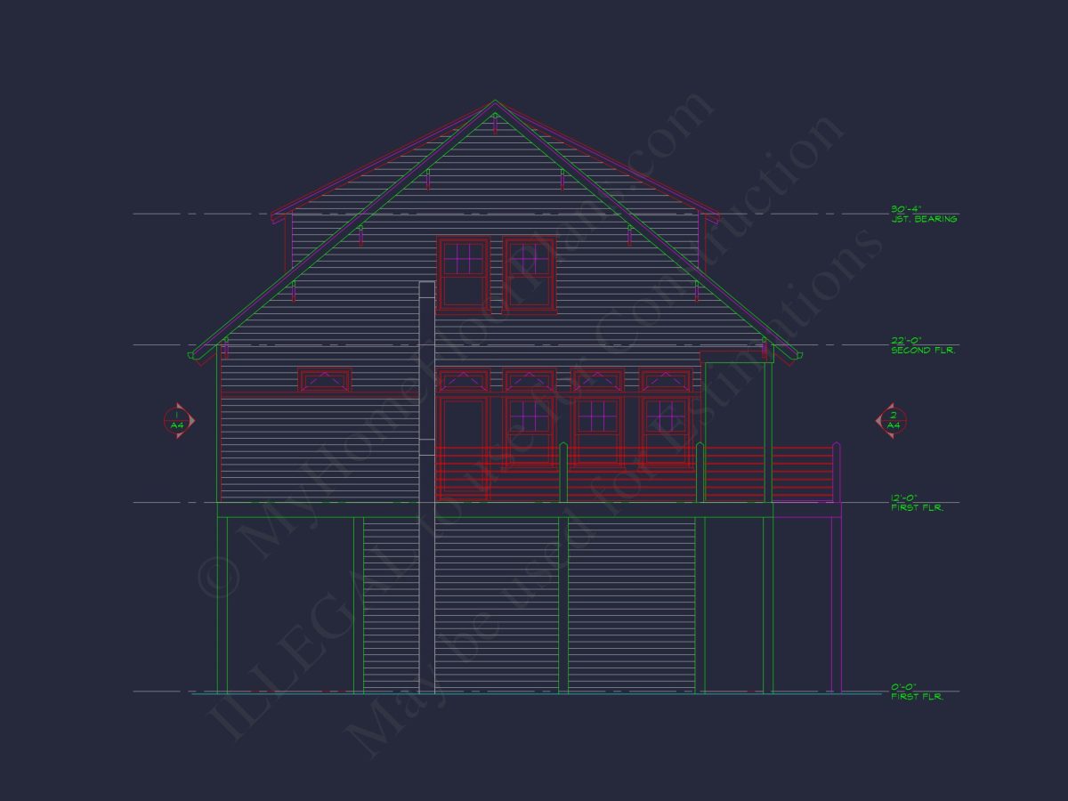 Beach house Plan 4452 Sq Ft
