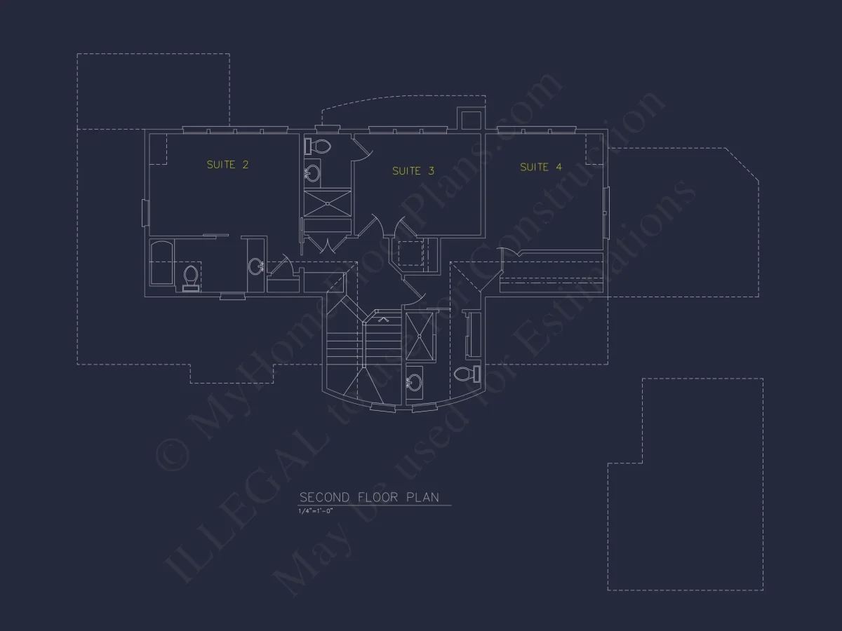 Beach house Plan With 4 Bedrooms, Open Floor Plan & Cart Garage