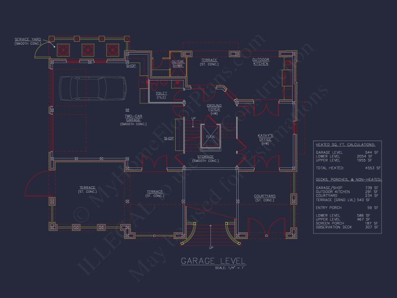 Beach house Plan w/4 Beds, Elevator & Garage: Floor Plans & Blueprints