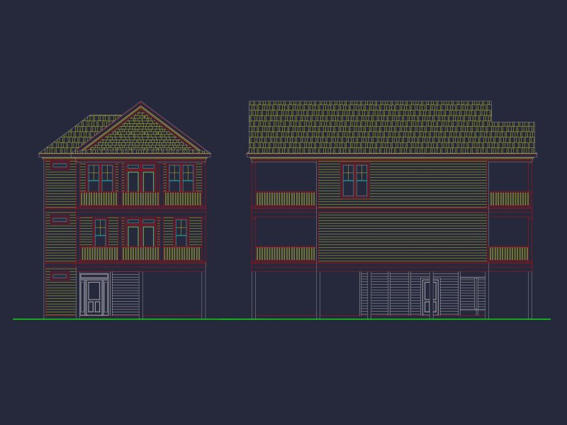 Beach house Plan with 3 Floors, Open Floor Plan, and CAD Designs