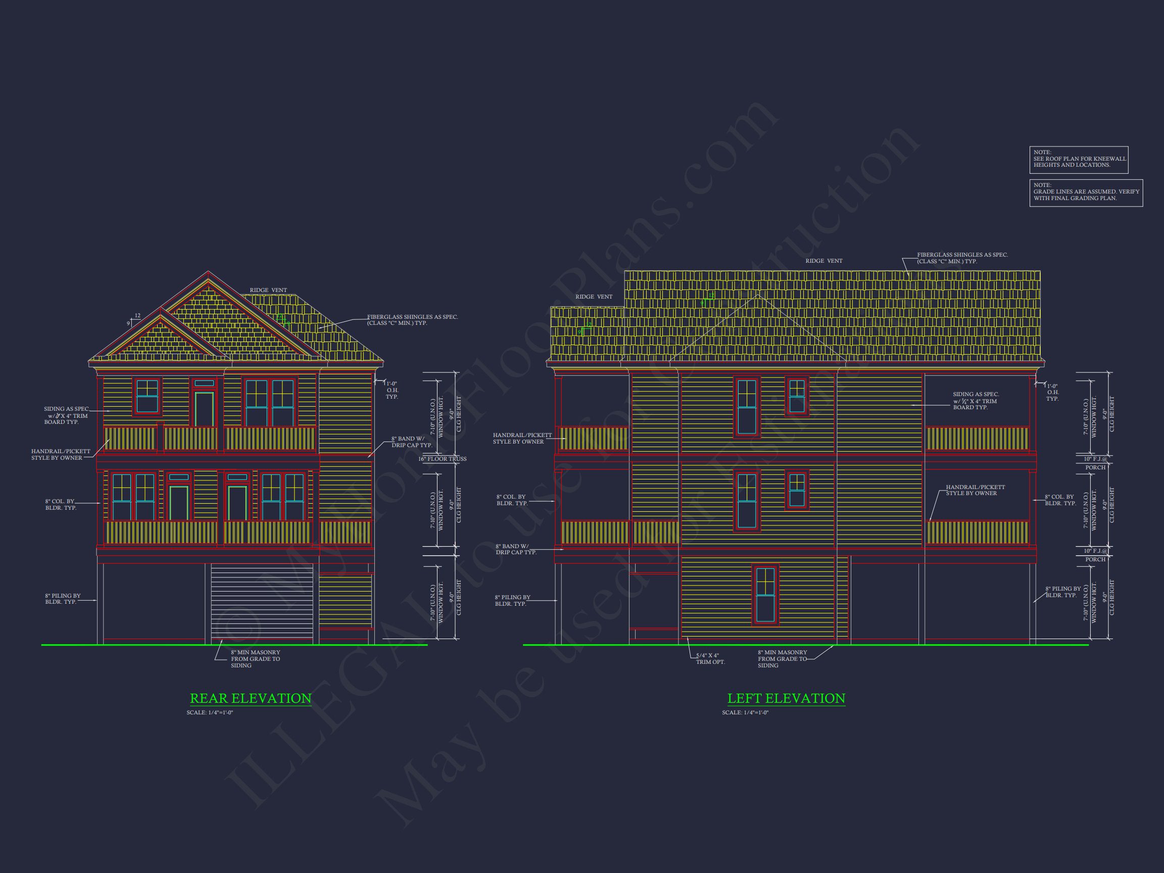 Beach house Plan with 3 Floors,Open Floor Plan,and CAD Designs