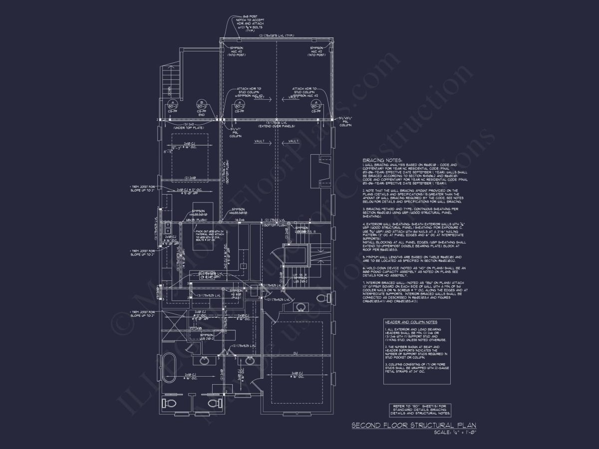 Beach house Plan with 4 Bedrooms and 3 Floors – Full CAD Design