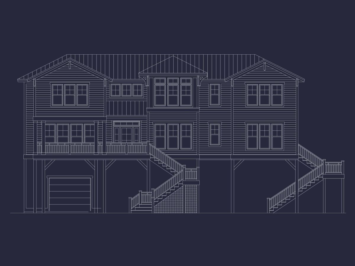 Beach house Plan with CAD Designs and Spacious Layouts