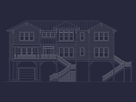Beach house Plan with CAD Designs and Spacious Layouts