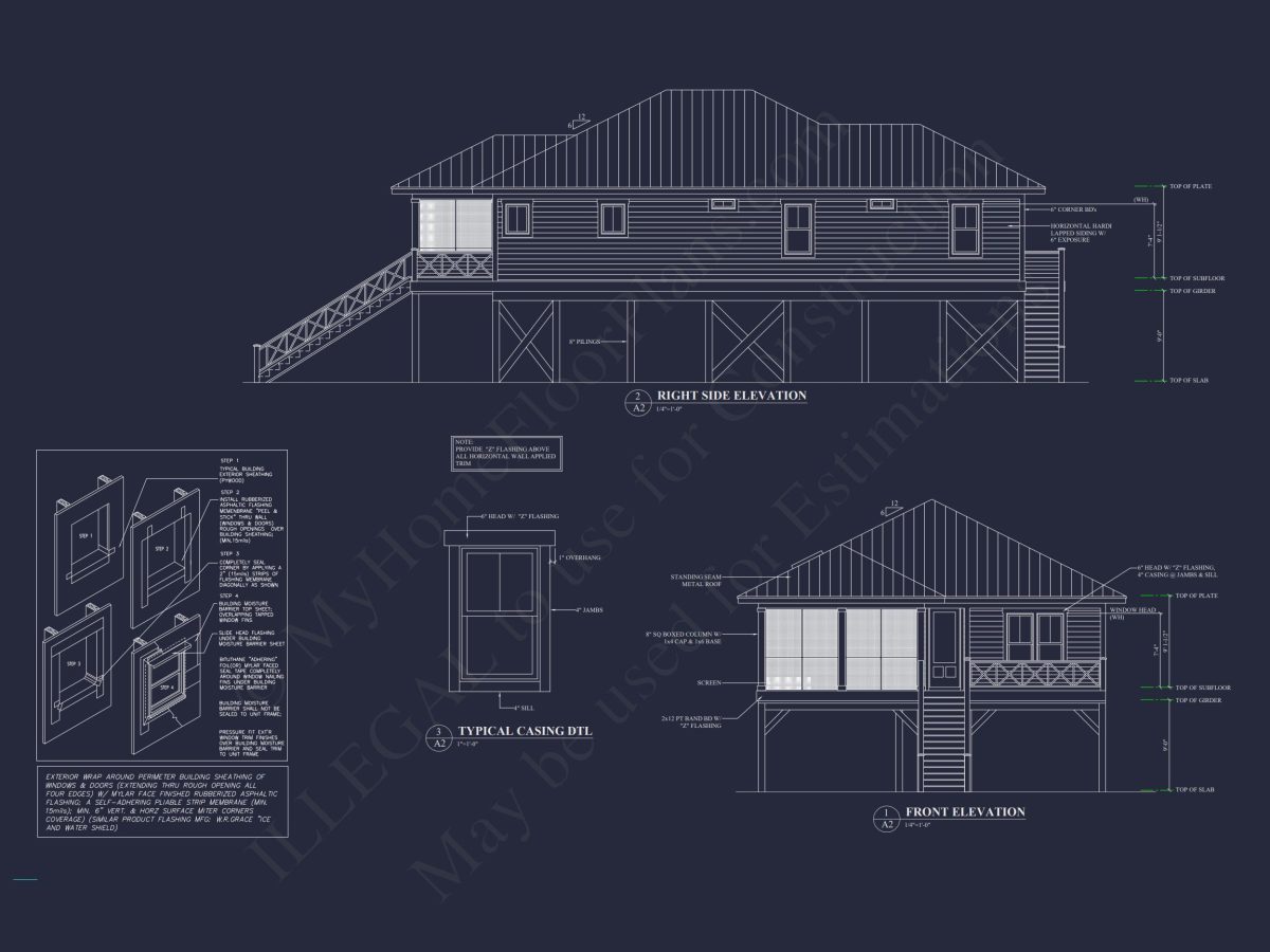 Beach house Plan with Open Floor Plan & Architectural Designs