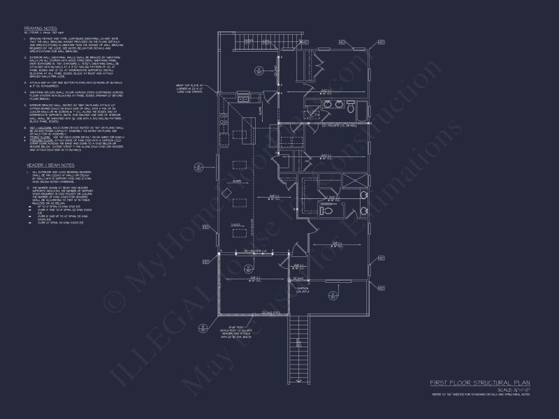 Beach house Plan with Open Floor Plan & Architectural Designs