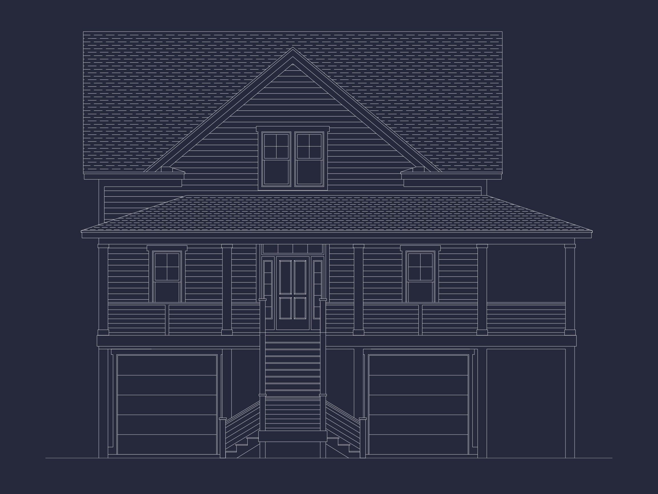 Beach House Blueprint: 2.5-Story Home with Split Garage