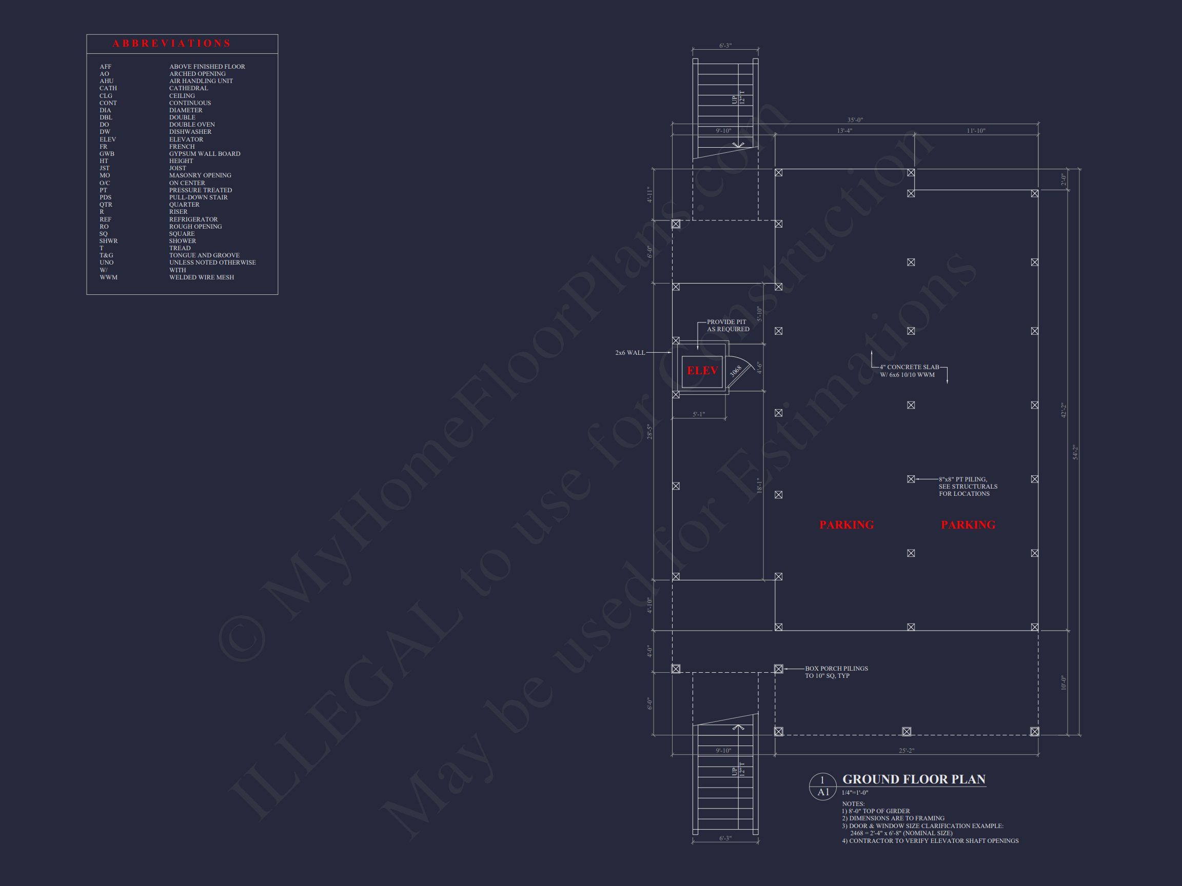 Beachfront house Plan with Blueprint & CAD Designs