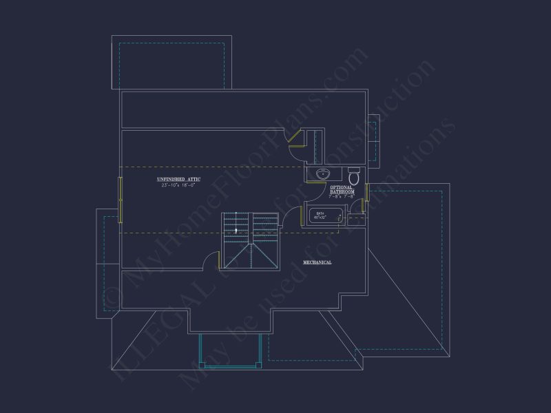 Beautiful 2-Story house Floor Plan with 3 Bedrooms and CAD Designs