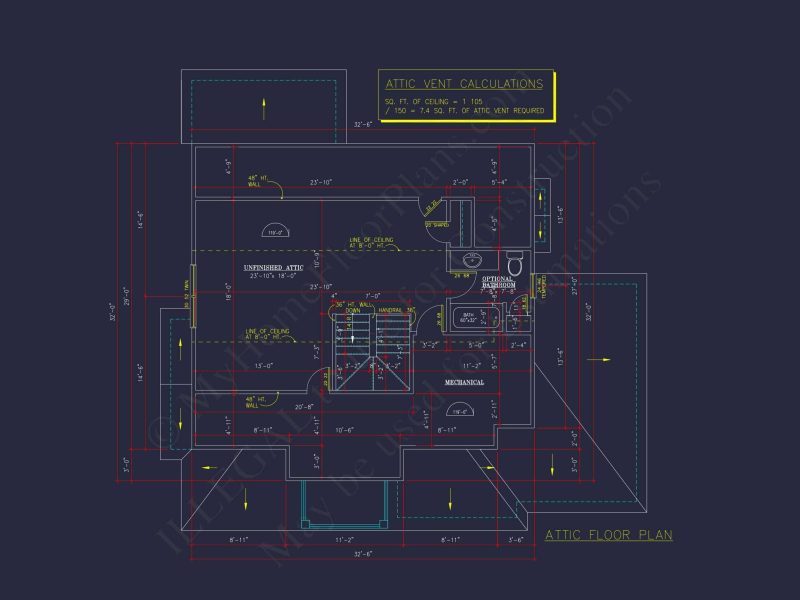 Beautiful 2-Story house Floor Plan with 3 Bedrooms and CAD Designs