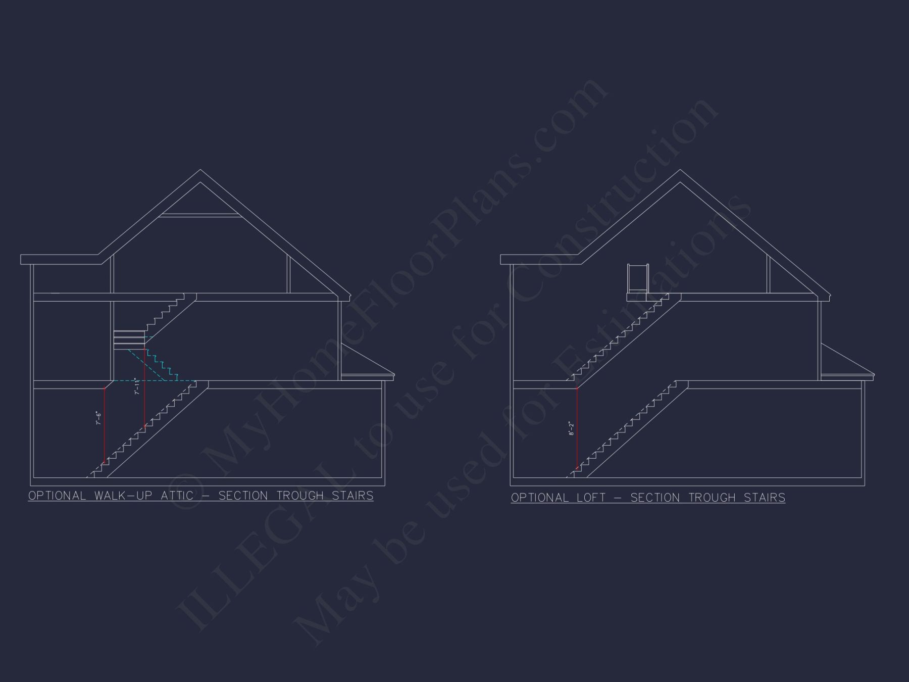 Beautiful 2-Story house Floor Plan with 3 Bedrooms and CAD Designs