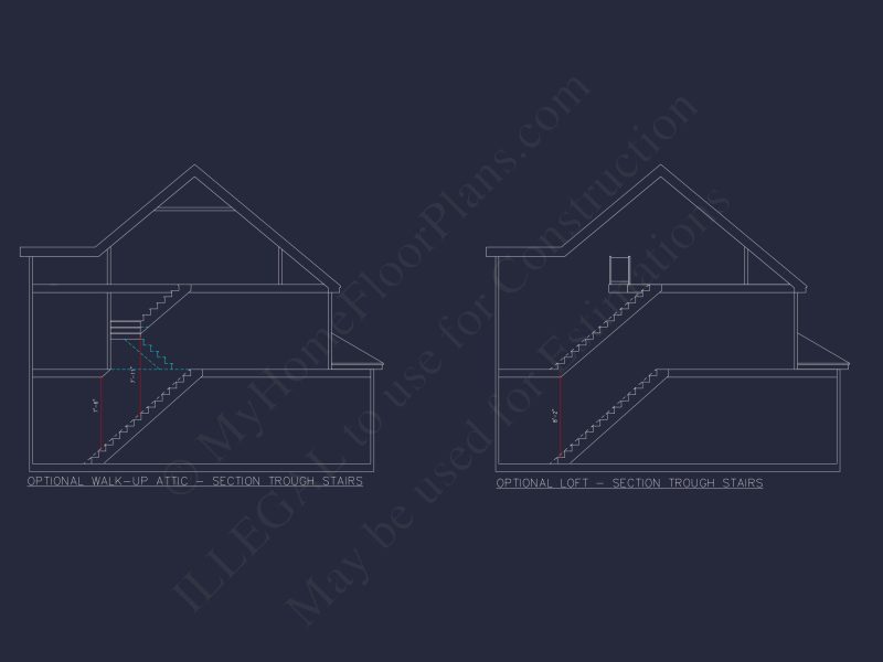 Beautiful 2-Story house Floor Plan with 3 Bedrooms and CAD Designs