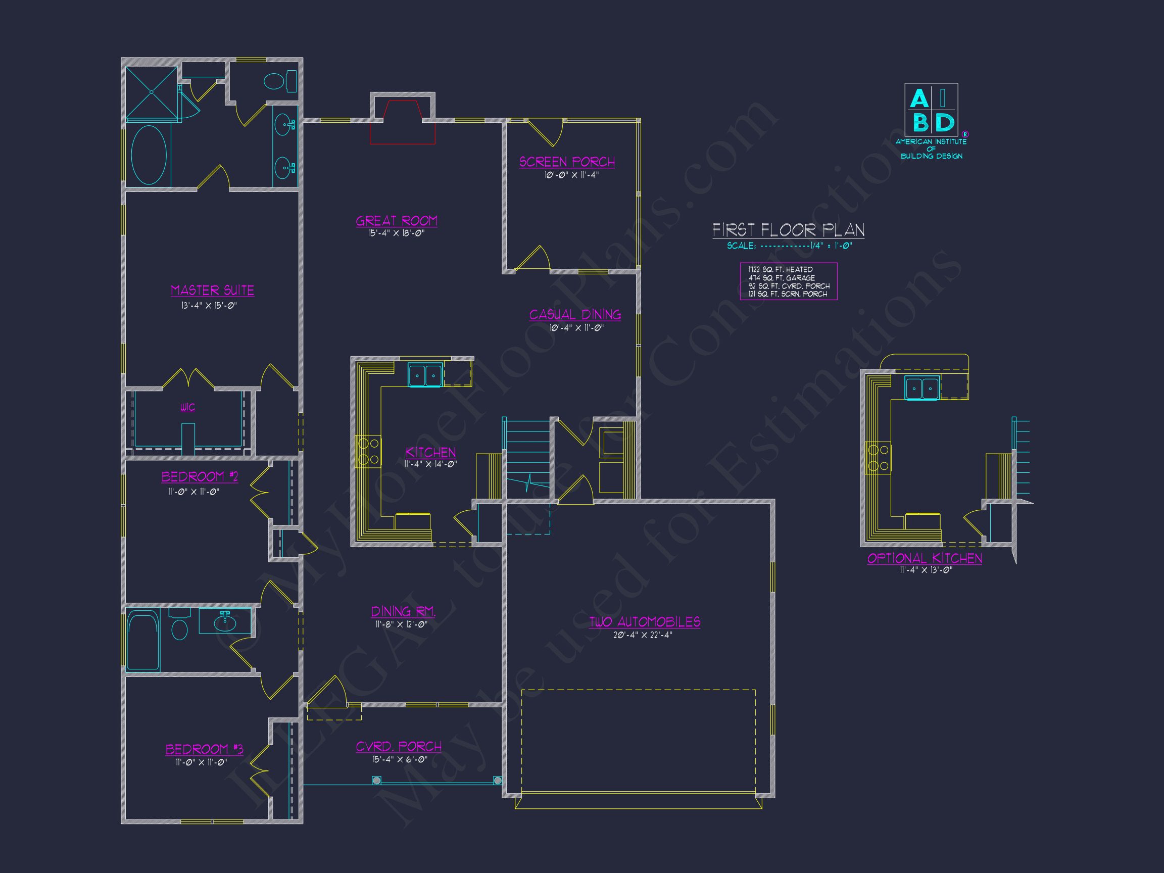 Beautiful 2-Story house Plan with 3 Bedrooms & CAD Designs