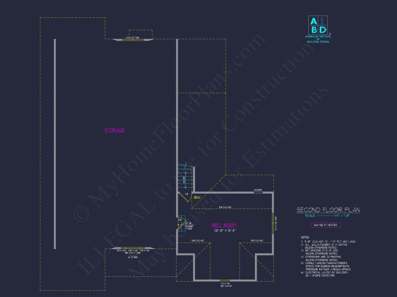 Beautiful 2-Story house Plan with 3 Bedrooms & CAD Designs