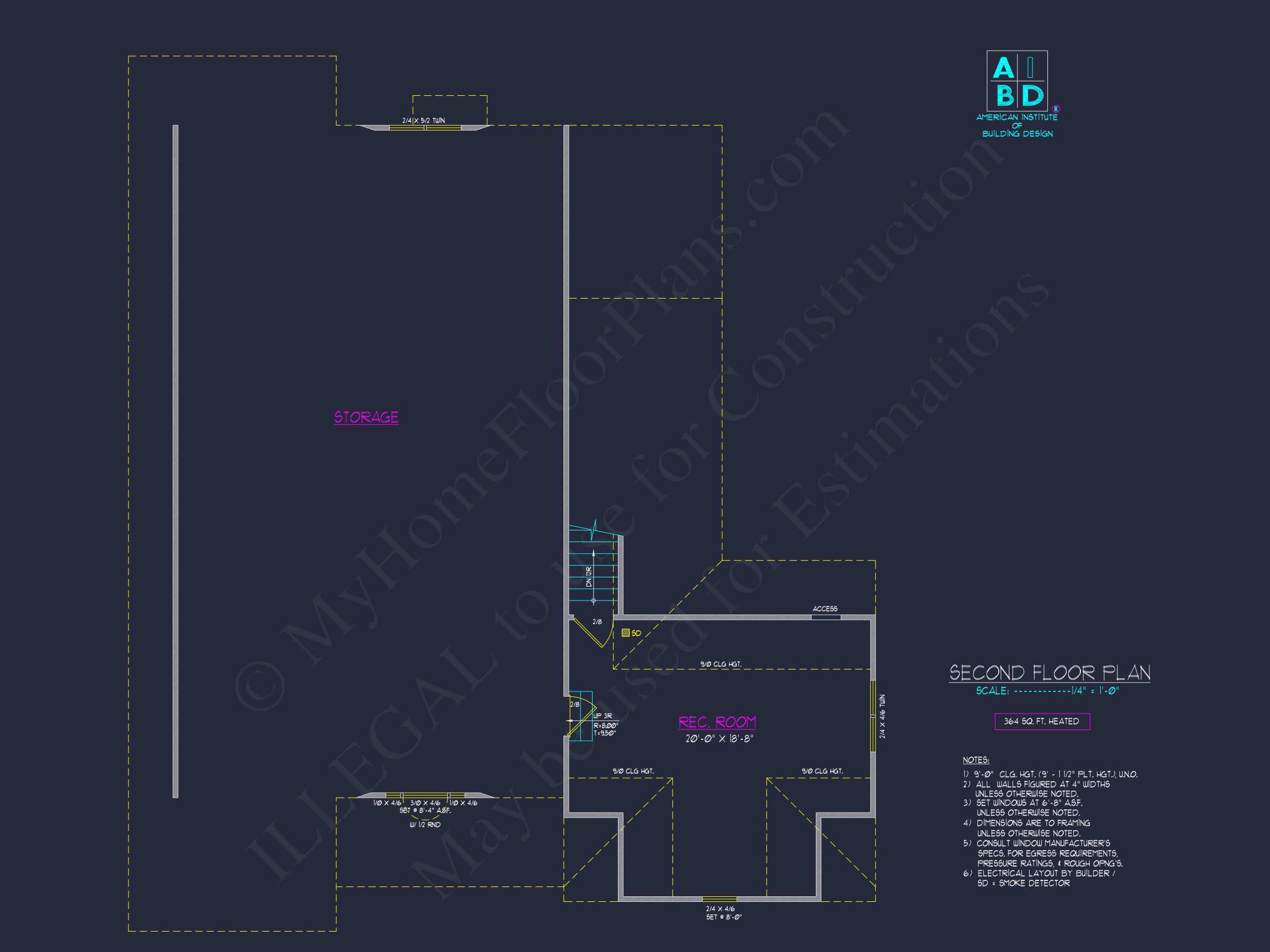 Beautiful 2-Story house Plan with 3 Bedrooms & CAD Designs