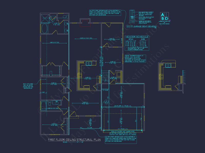 Beautiful 2-Story house Plan with 3 Bedrooms & CAD Designs