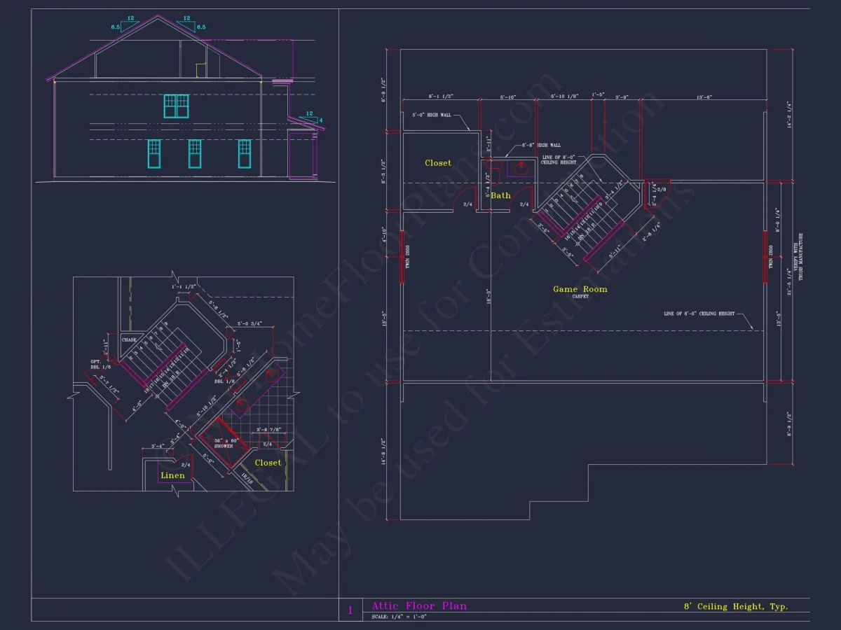 Beautiful 2-Story house Plan with 4 Bedrooms and CAD Blueprints