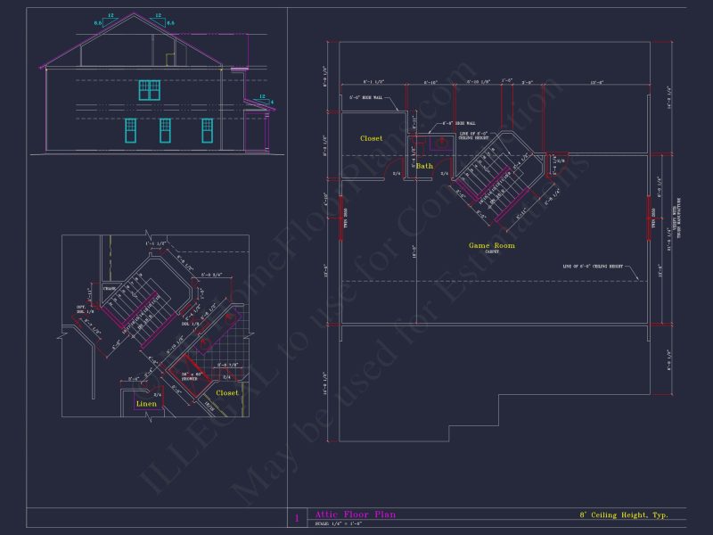 Beautiful 2-Story house Plan with 4 Bedrooms and CAD Blueprints