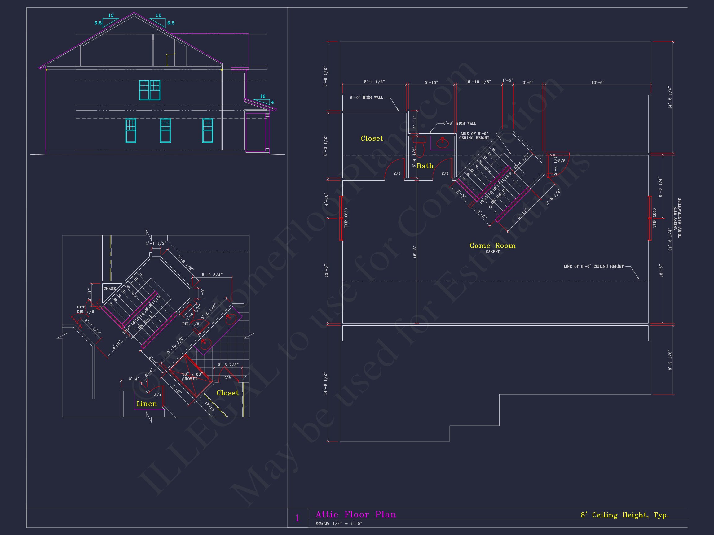Beautiful 2-Story house Plan with 4 Bedrooms and CAD Blueprints