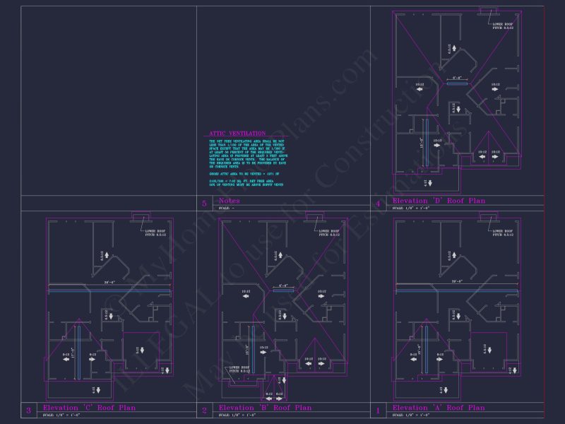 Beautiful 2-Story house Plan with 4 Bedrooms and CAD Blueprints