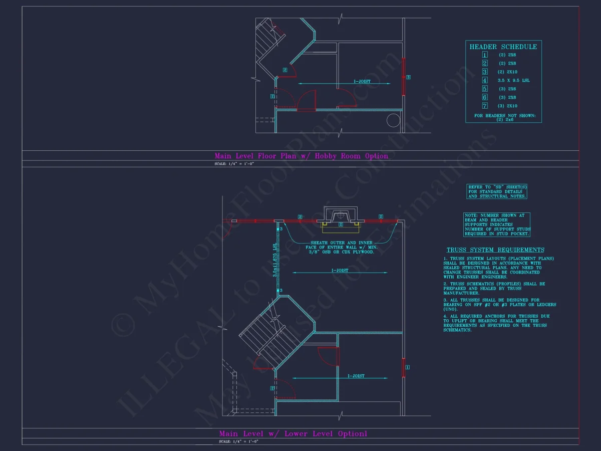 Beautiful 2-Story house Plan with 4 Bedrooms and CAD Blueprints