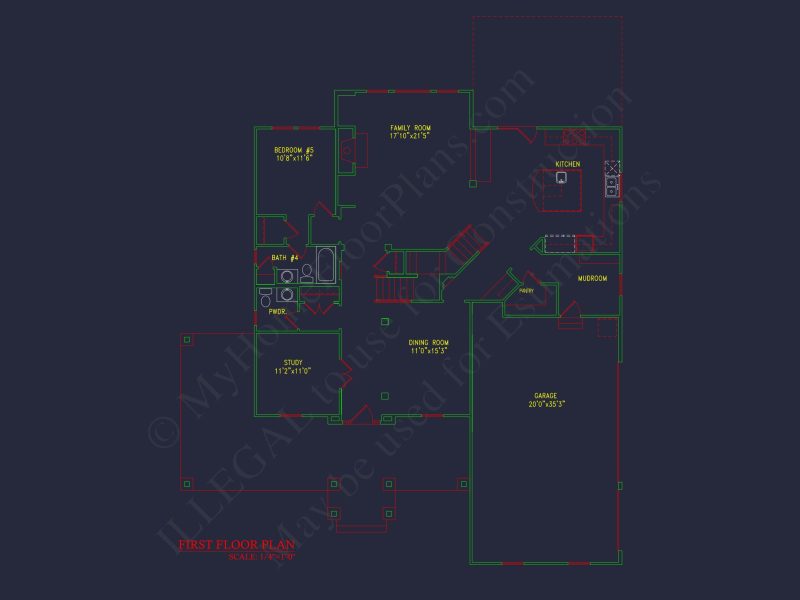 Beautiful 2-Story house Plan with 5 Bedrooms, Bonus Room & 3-Car Garage
