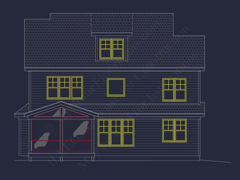 Beautiful 2-Story house Plan with CAD Blueprint Designs