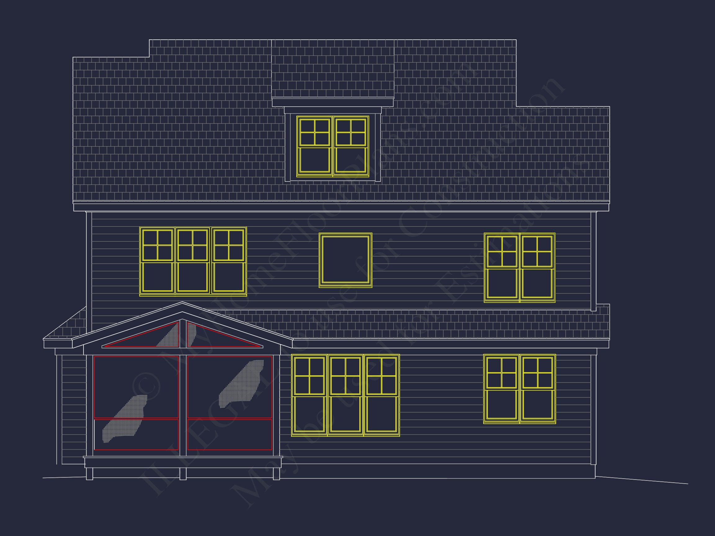 Beautiful 2-Story house Plan with CAD Blueprint Designs