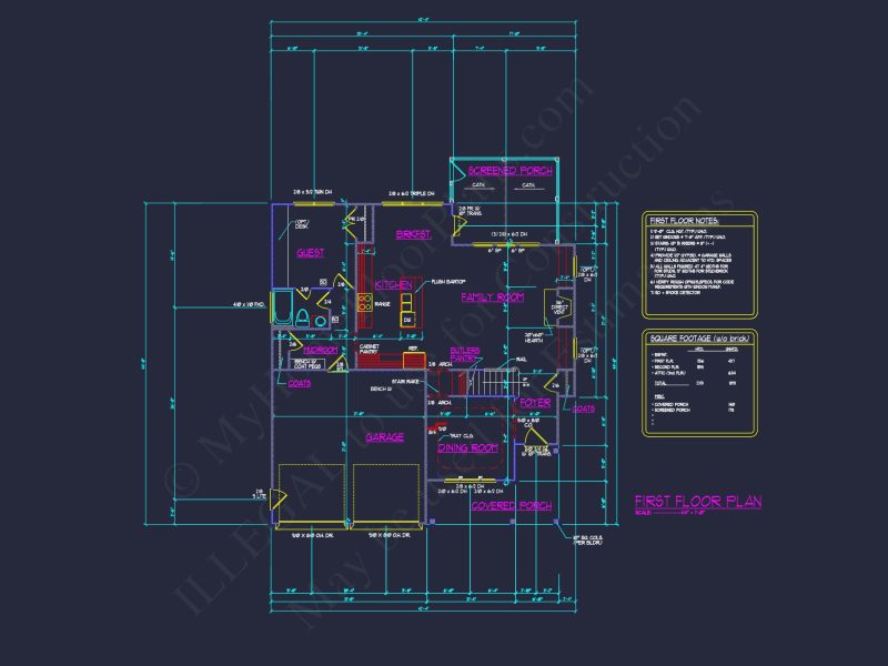 Beautiful 2-Story house Plan with CAD Blueprint Designs
