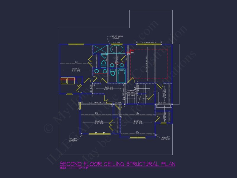 Beautiful 2-Story house Plan with CAD Blueprint Designs