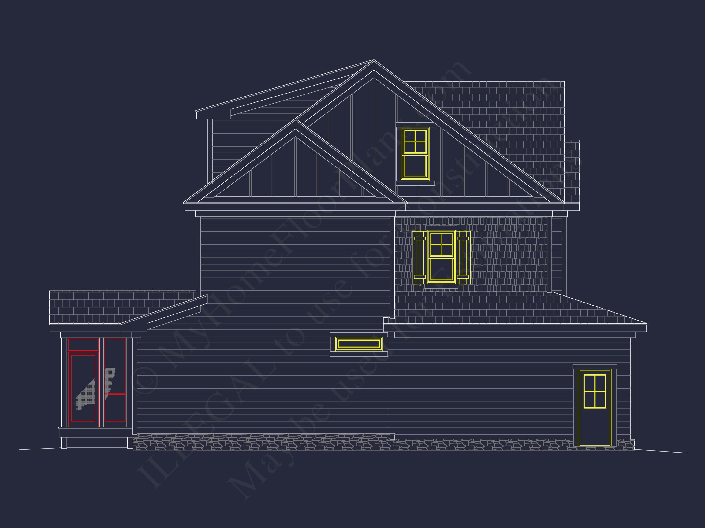 Beautiful 2-Story house Plan with CAD Blueprint Designs