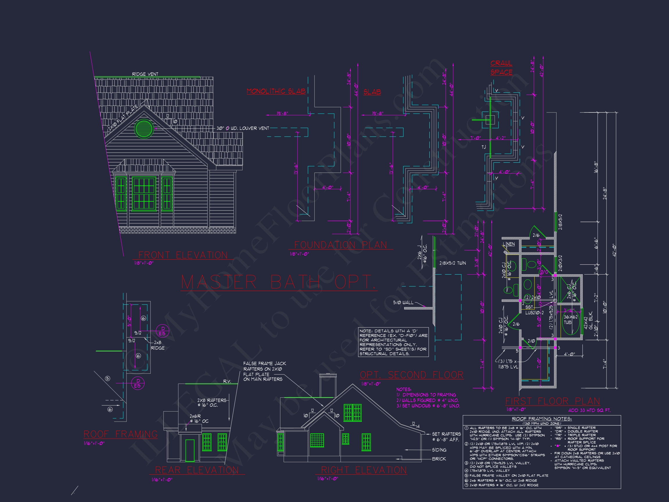 Beautiful 2-Story Home Plan with CAD Designs and Blueprint